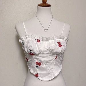 SHEIN woman’s Cherry embroidered tank top!